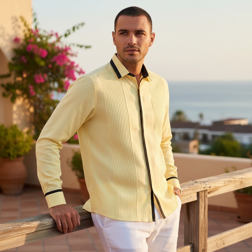 CAMISAS DE LINO PARA CONVENCIONES - GUAYABERAS MODERNAS DE LINO PREMIUM