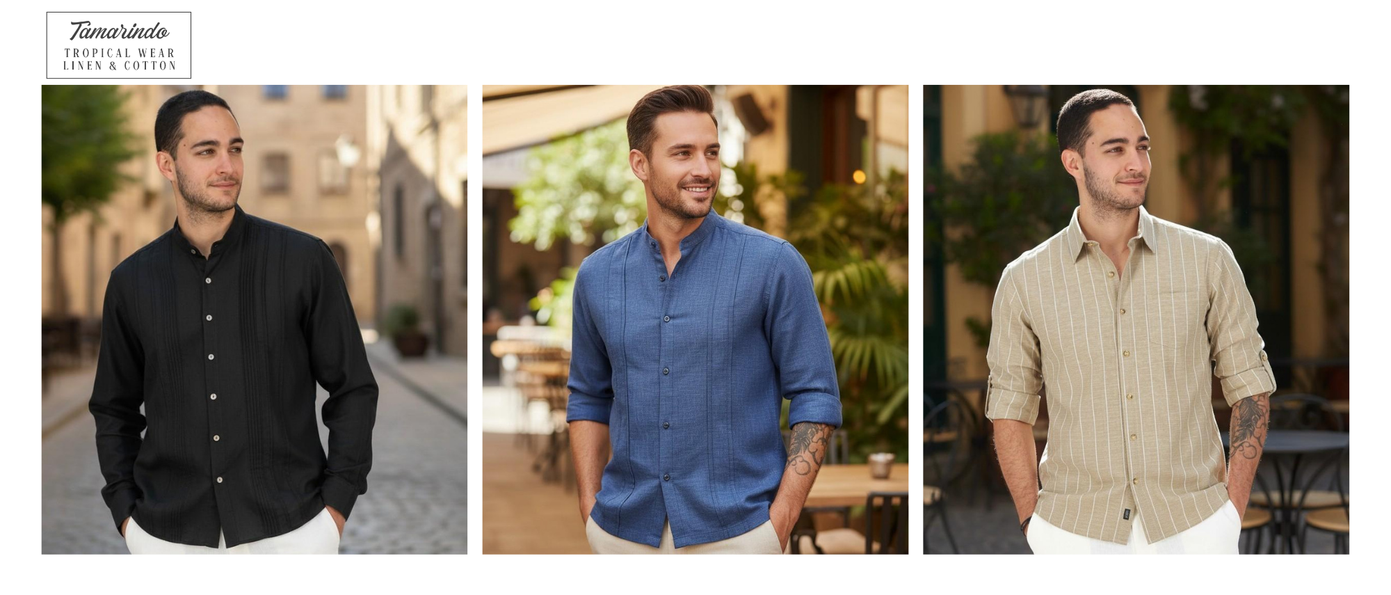 Ropa de lino Camisas Caballero Personalizadas para grupos en convenciones eventos corporativas convenciones hoteles playa
